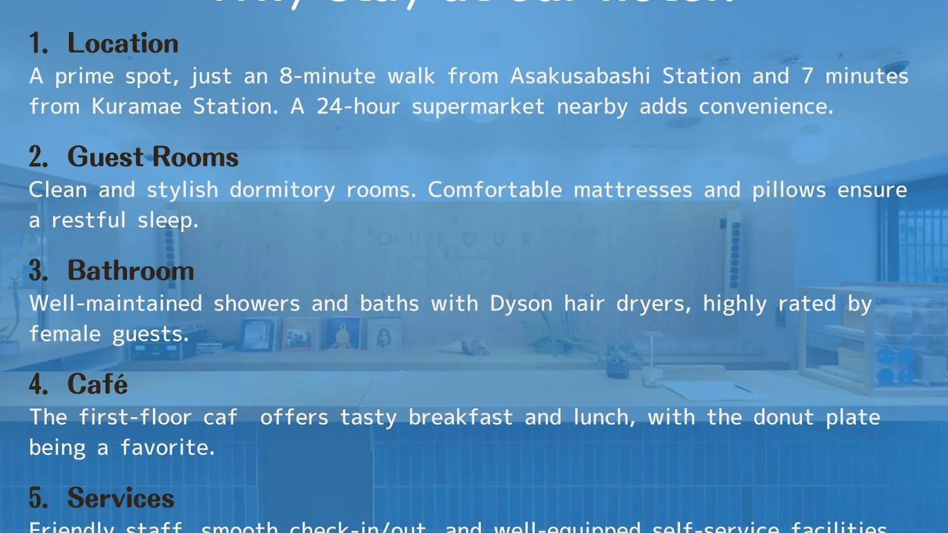 Cafe/Minimal Hotel Our Our Präfektur Tokio 0*,  Japan